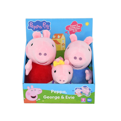 Peppa, George and Evie Plush Pack
