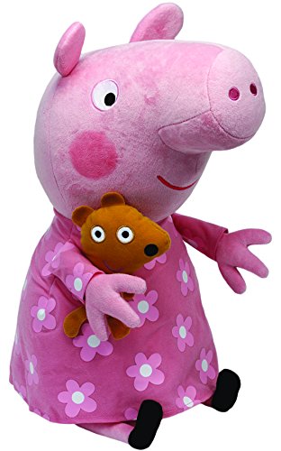 Giant Peppa Pig Floral Dress TY 15'' Soft Toy Official Peppa Pig