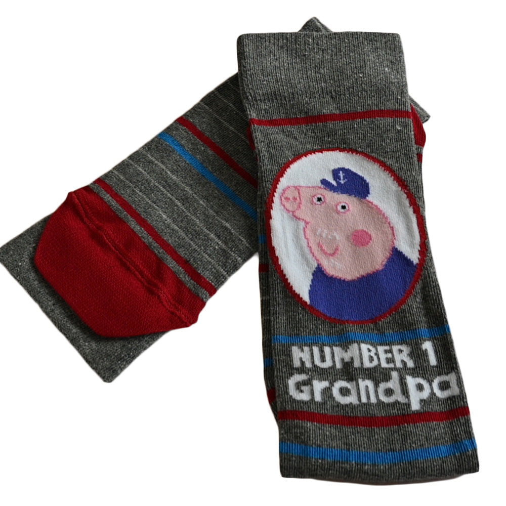 Number 1 Grandpa Pig Socks